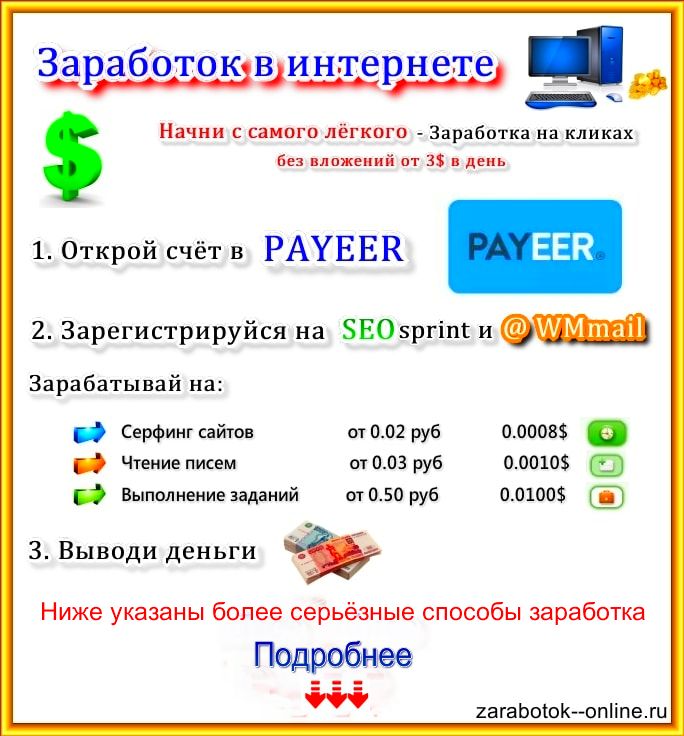  Заработок онлайн на кликах